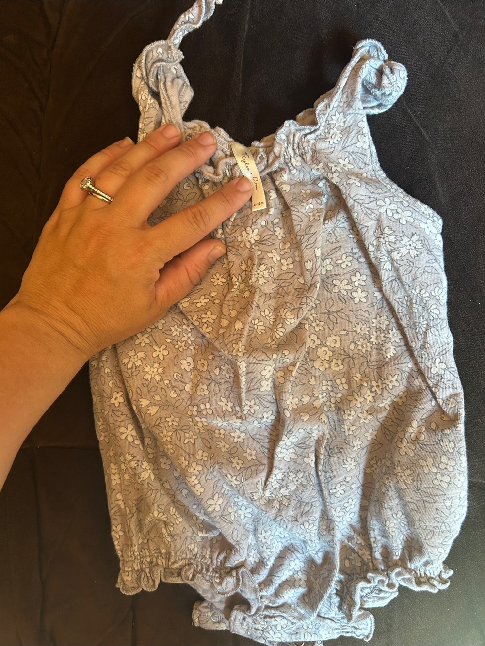 Rylee + Cru Lavender Floral Bubble Romper 6-12m